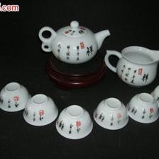 方寸間見(jiàn)禪意 省工藝美術(shù)大師手繪《禪》麻雀八件套功夫茶具賞析